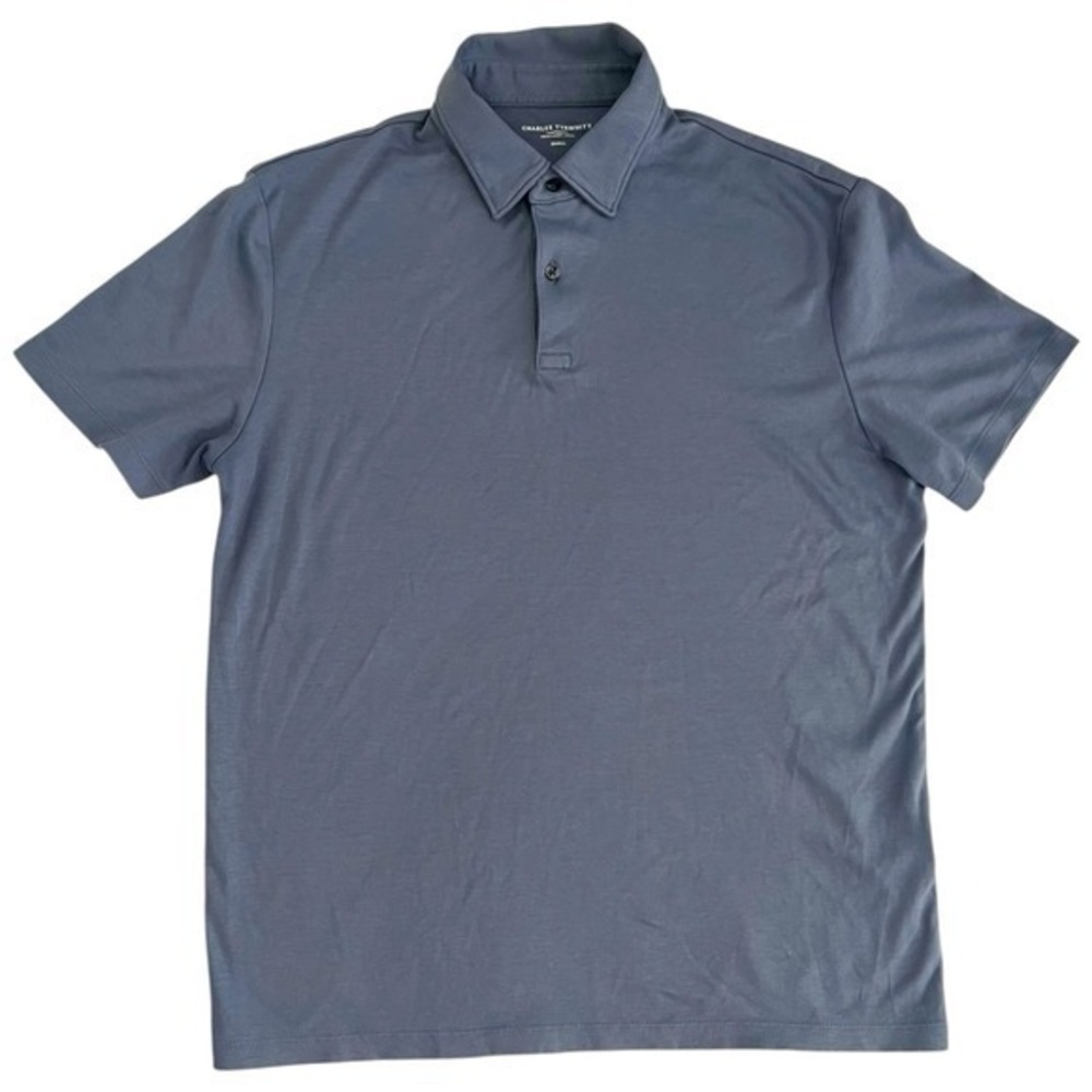 LOT OF 3 Charles Tyrwhitt Polo Men's Small Medium Gray Short Sleeve Casual Golf